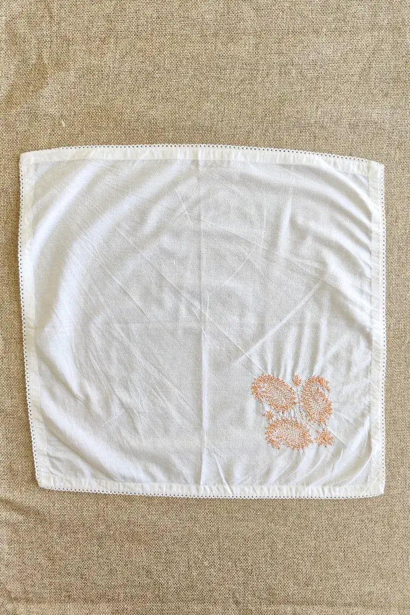 Fabnuma Handcrafted White Chikankari Cotton Face Napkins - Fabnuma