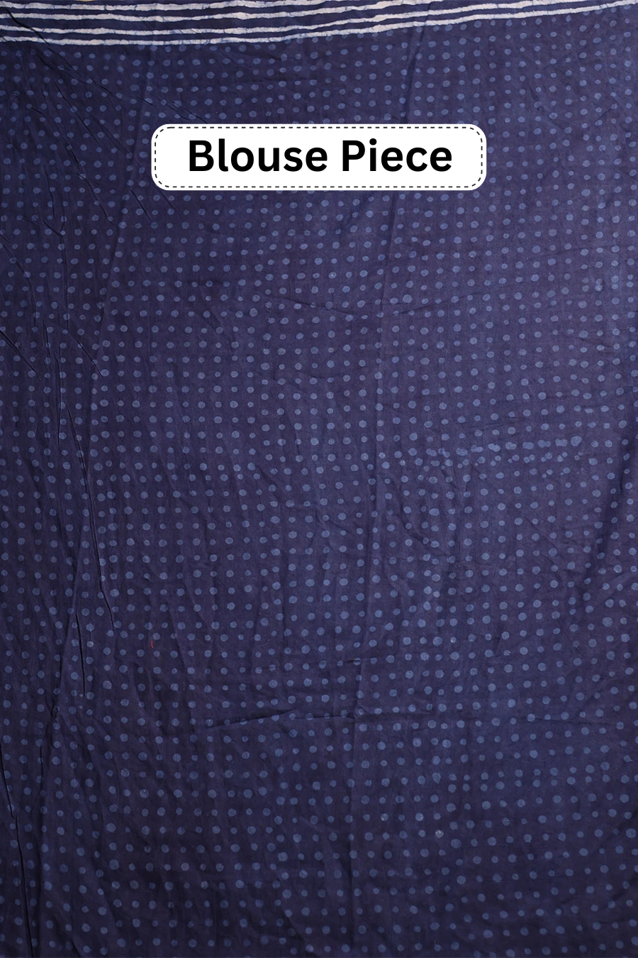 Whispered Cotton - Indigo Blue Hand Block Printed Mulmul Cotton Saree MeMaana