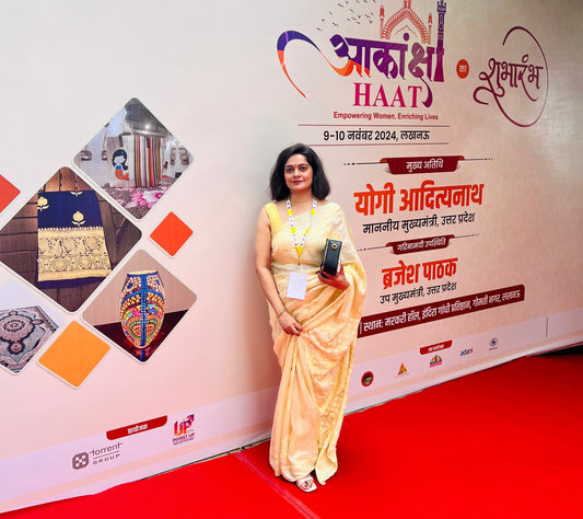 Participating in Aakansha Haat Lucknow – Celebrating Women Entrepreneurship & Chikankari Heritage MeMaana