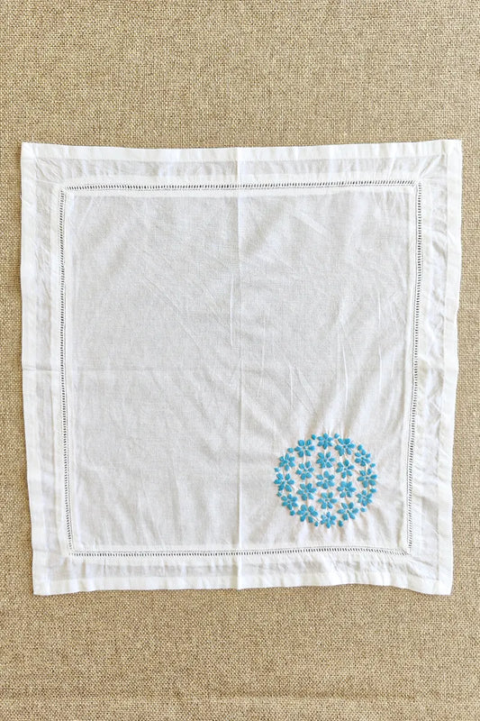 Fabnuma Handcrafted White Chikankari Cotton Face Napkins - Fabnuma