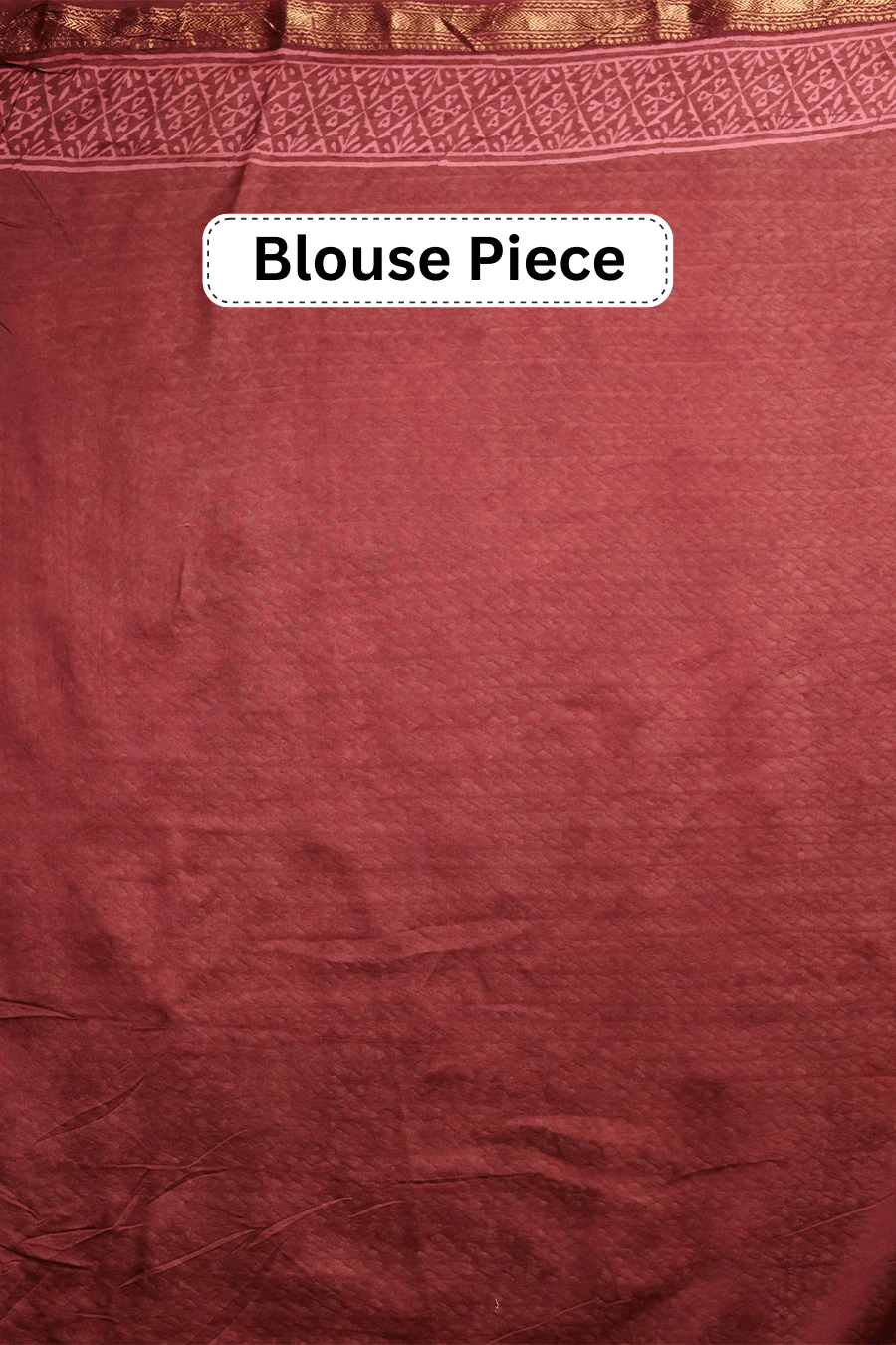The Eternal Edit – Maroon Block Printed Maheshwari Silk Saree MeMaana
