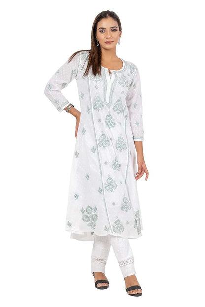 Fabnuma Handcrafted  Chikankari Cotton Kurti - Fabnuma