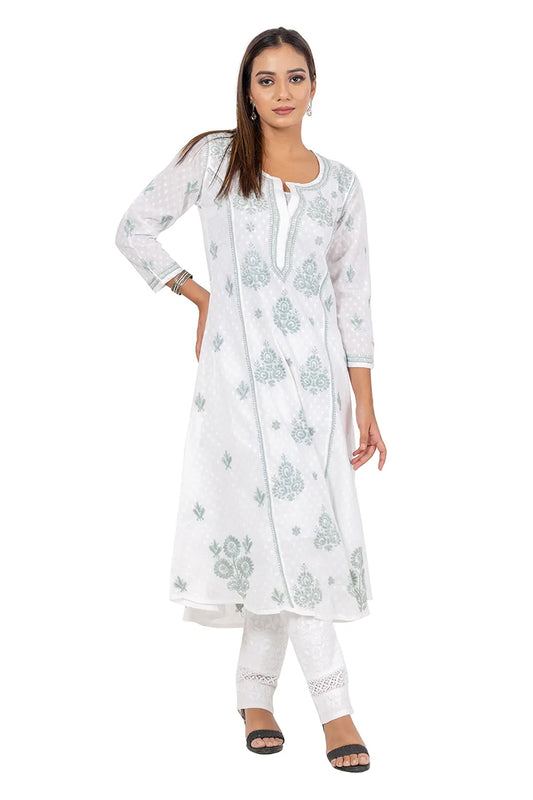 Fabnuma Handcrafted  Chikankari Cotton Kurti - Fabnuma