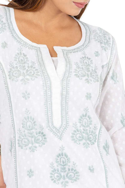 Fabnuma Handcrafted  Chikankari Cotton Kurti - Fabnuma